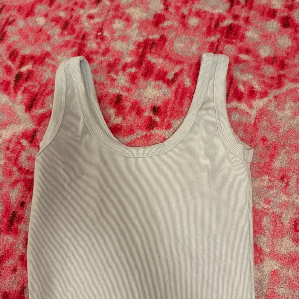 Light Teal Ribbed Tank Top